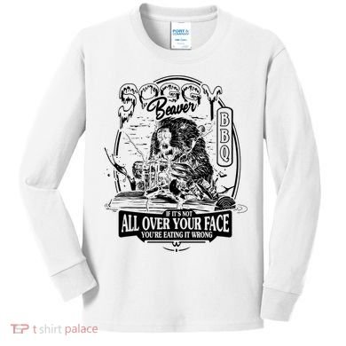 Soggy Beaver Bbq Funny Kids Long Sleeve Shirt