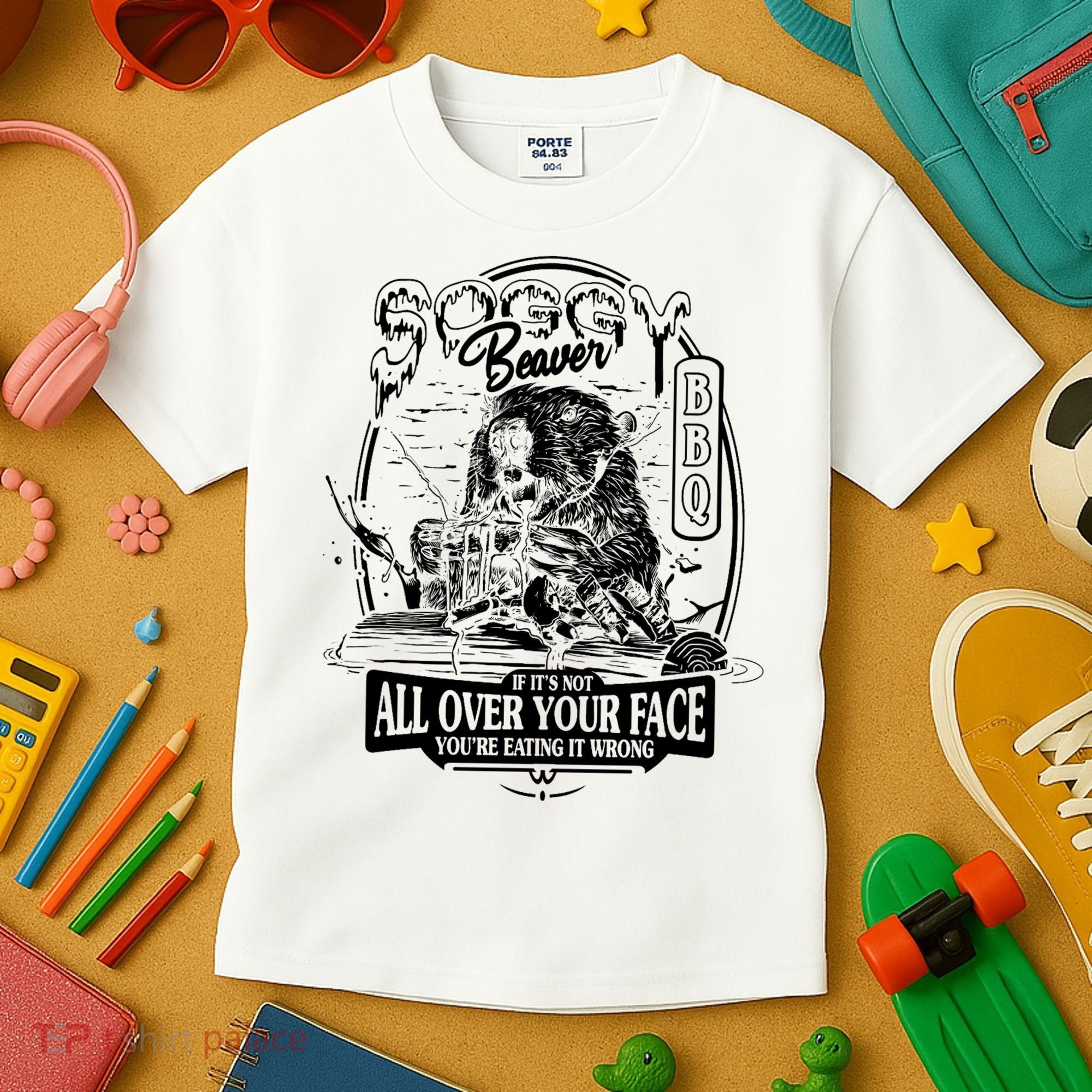 Soggy Beaver Bbq Funny Kids T-Shirt