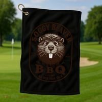 Soggy Beaver Bbq If ItS Not All Over Your Face Golf Towel thumb 1