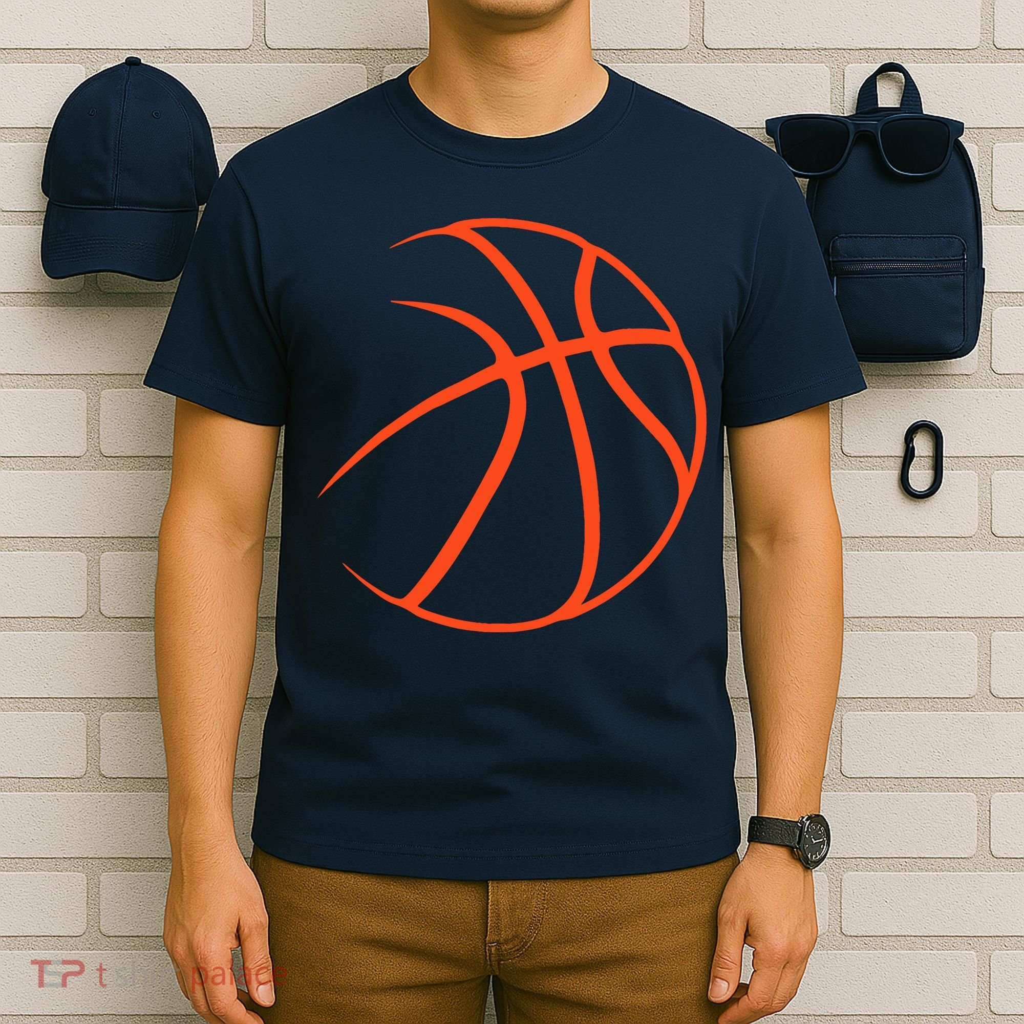 Silhouette Ball Basketball Player Sports Lover Hoop T-Shirt