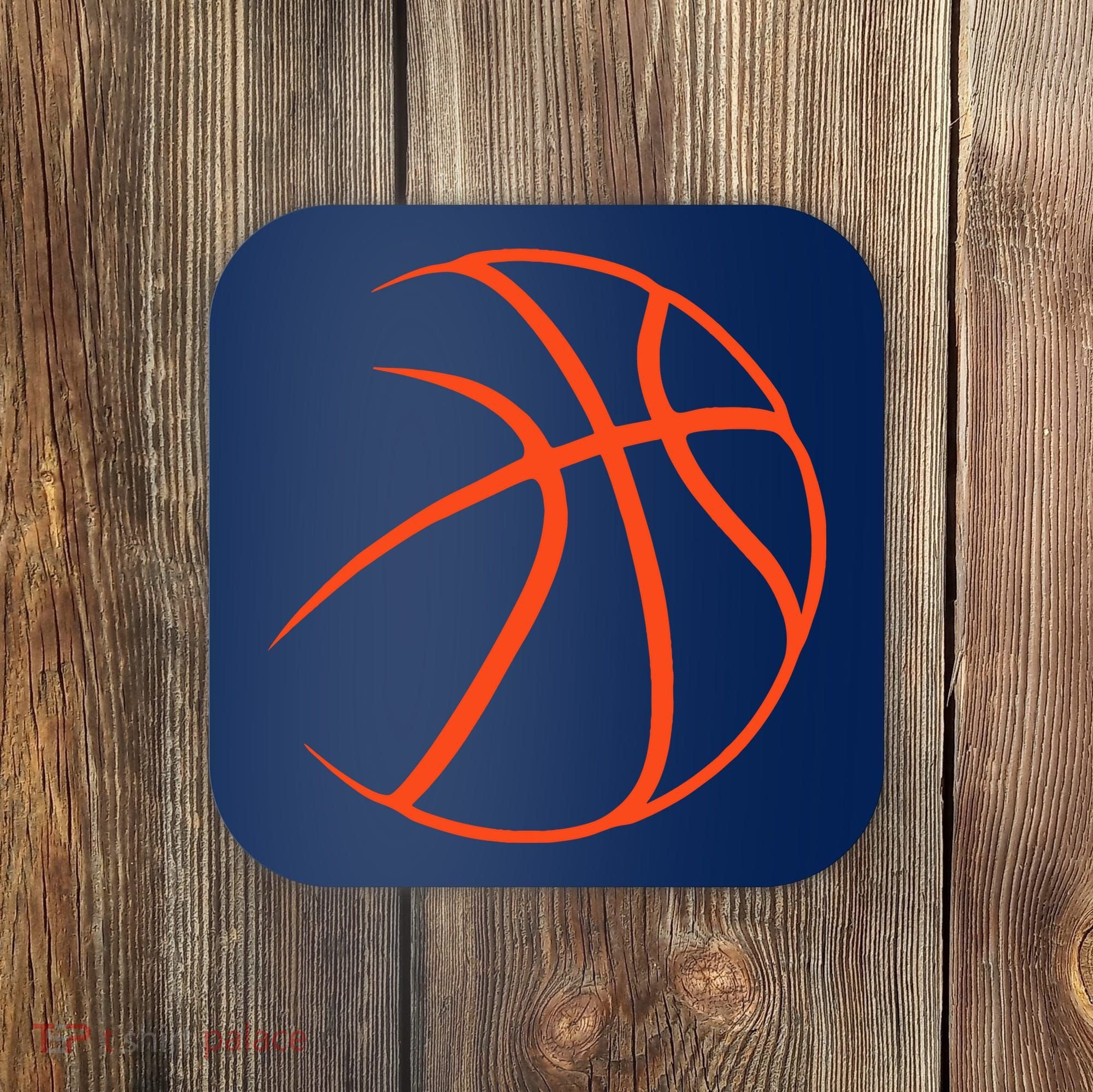 Silhouette Ball Basketball Player Sports Lover Hoop Coaster