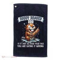 Soggy Beaver Bbq If ItS Not All Over Your Face Golf Towel thumb 0