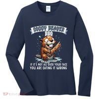 Soggy Beaver Bbq If ItS Not All Over Your Face Women's Long Sleeve Shirt thumb 0