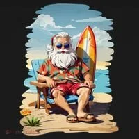 Santa Beach Bum Bucket Hat thumb 4