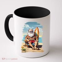 Santa Beach Bum Coffee Mug thumb 0