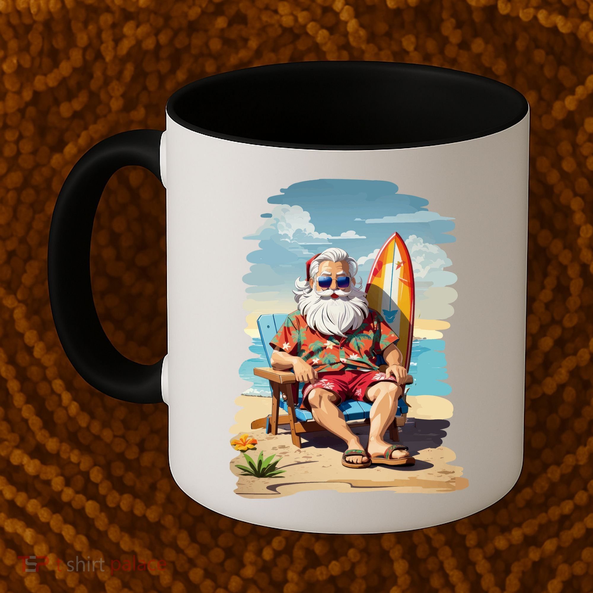 Santa Beach Bum Coffee Mug