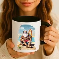 Santa Beach Bum Coffee Mug thumb 3