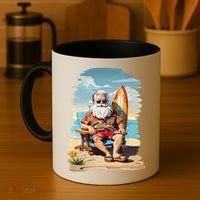 Santa Beach Bum Coffee Mug thumb 4