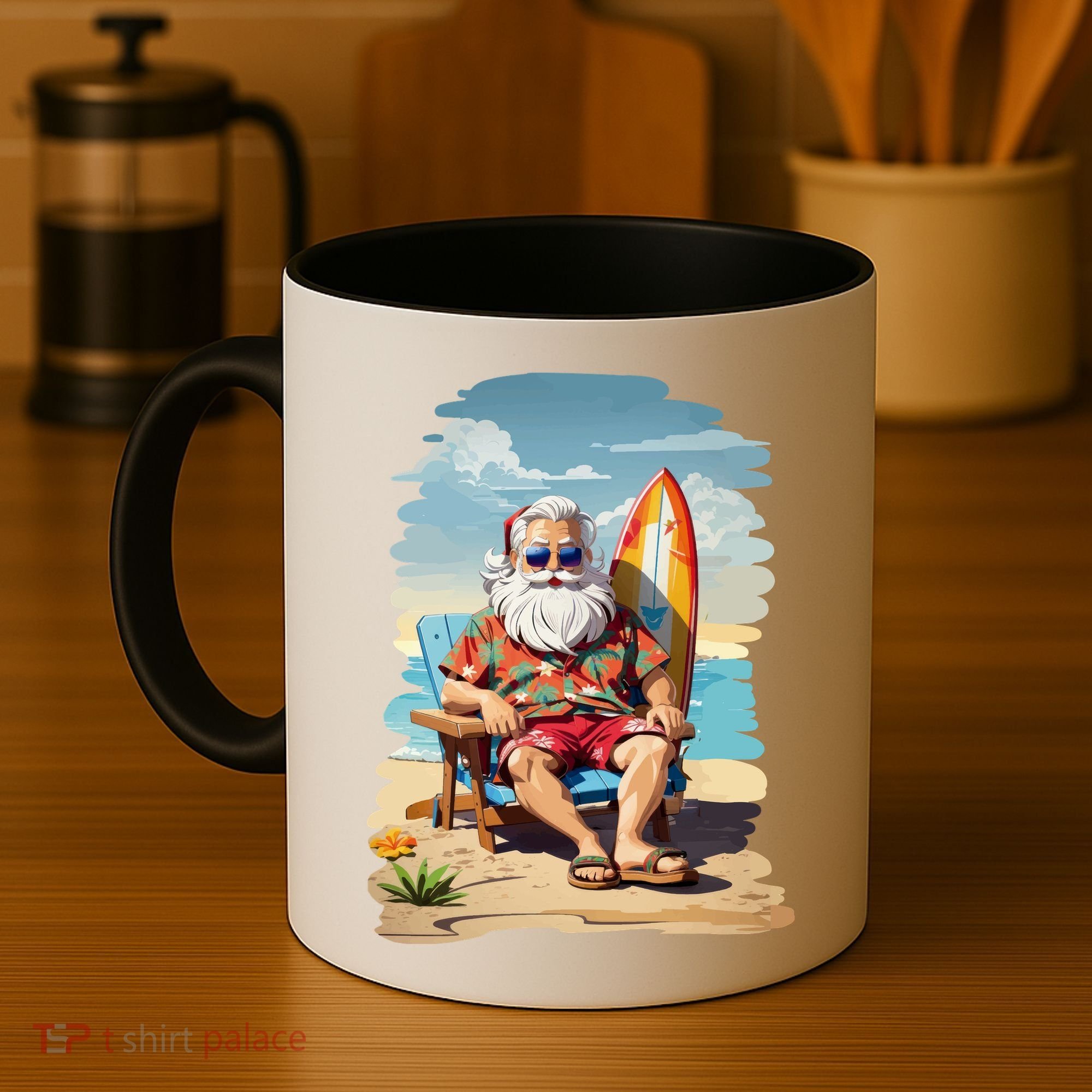 Santa Beach Bum Coffee Mug