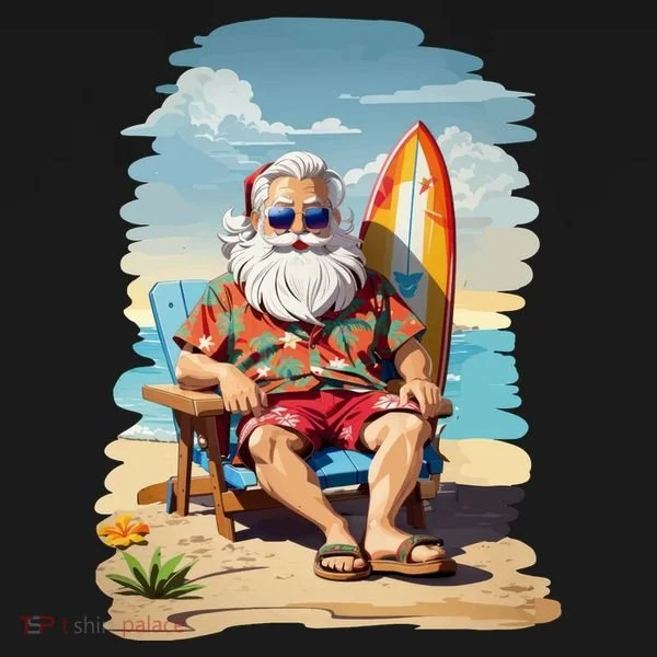 Santa Beach Bum Women's Hoodie