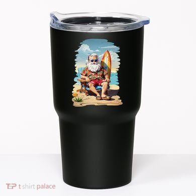 Santa Beach Bum Tumbler