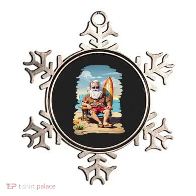 Santa Beach Bum Ornament