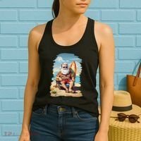 Santa Beach Bum Women's Tank Top thumb 2