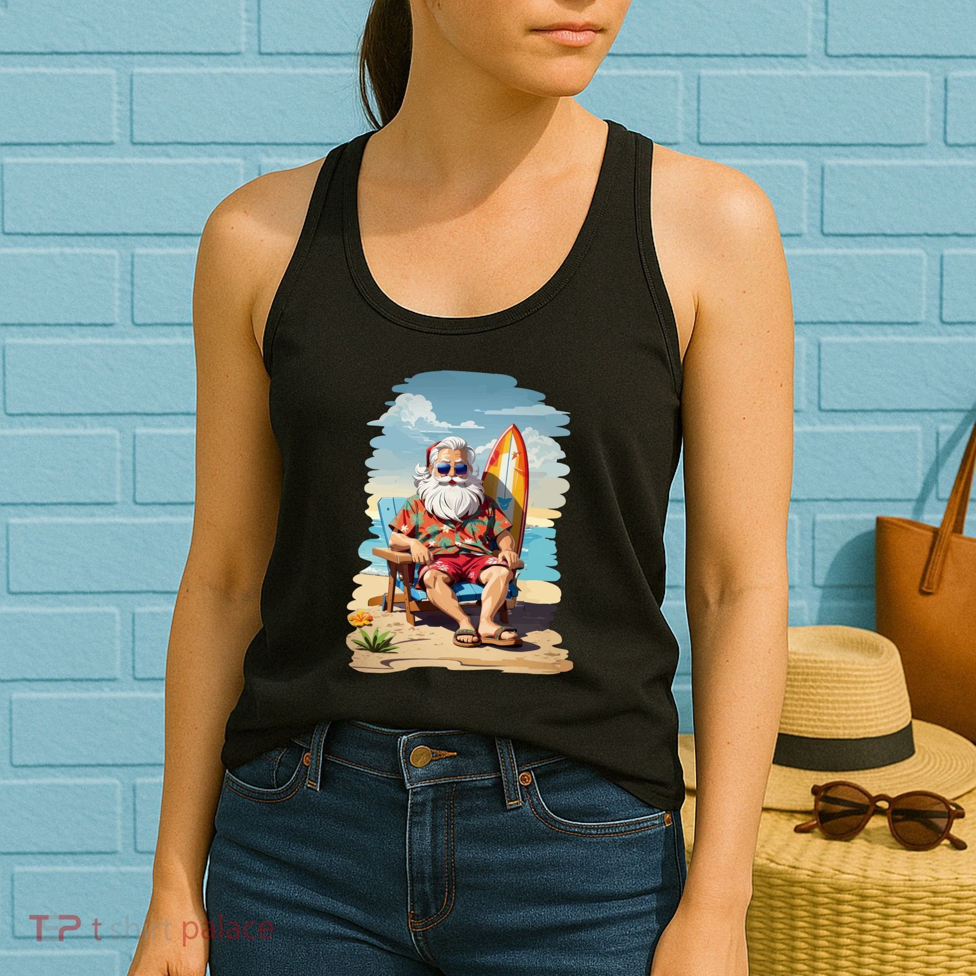 Santa Beach Bum Women's Tank Top
