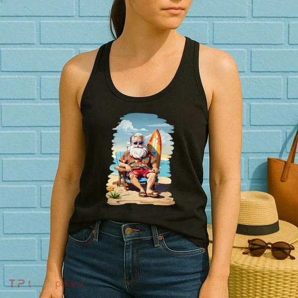 Santa Beach Bum Women's Tank Top
