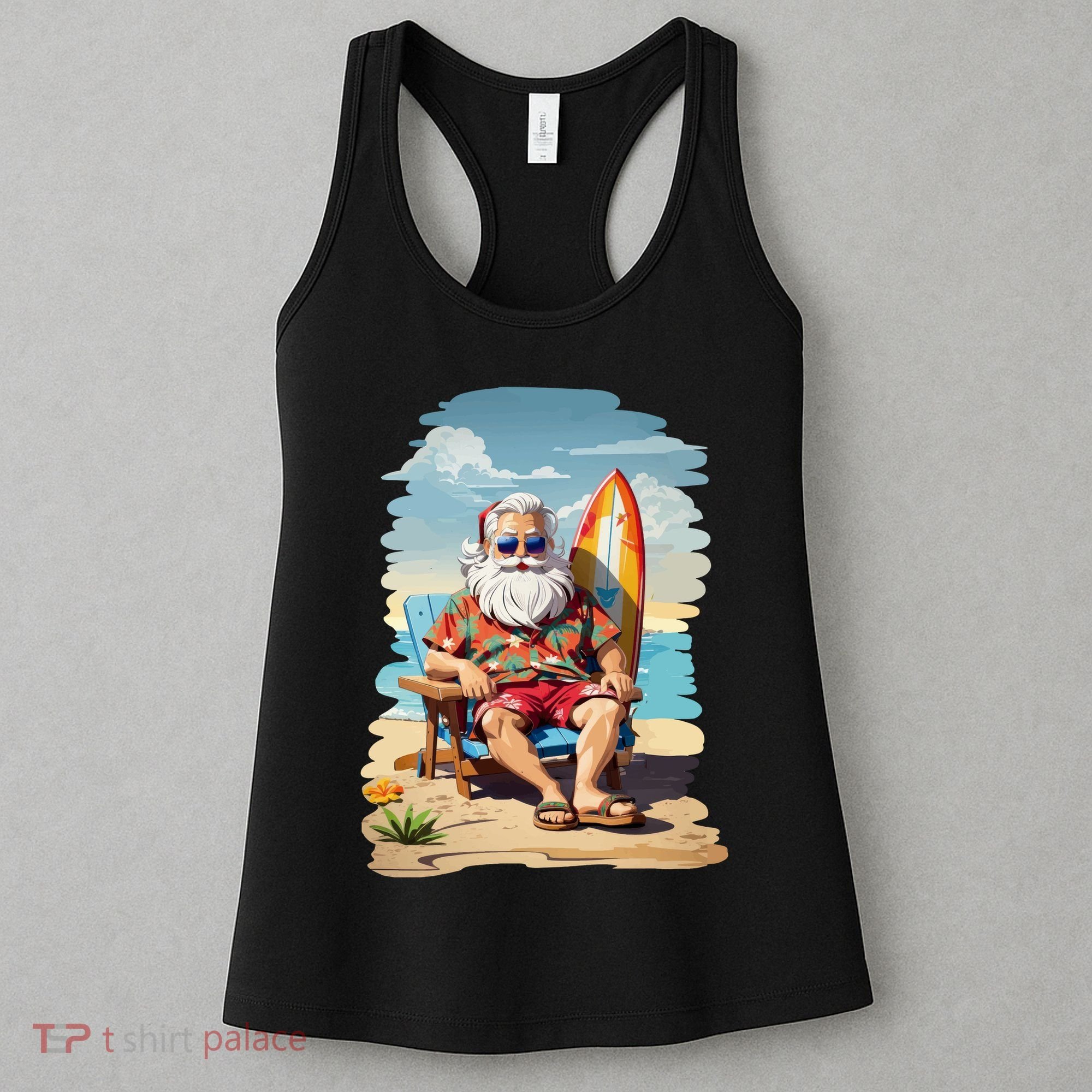 Santa Beach Bum Women's Tank Top