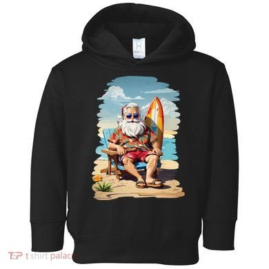 Santa Beach Bum Toddler Hoodie