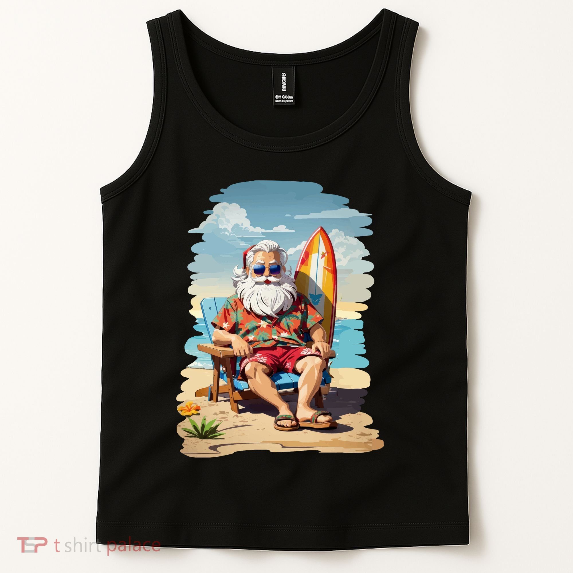 Santa Beach Bum Tank Top