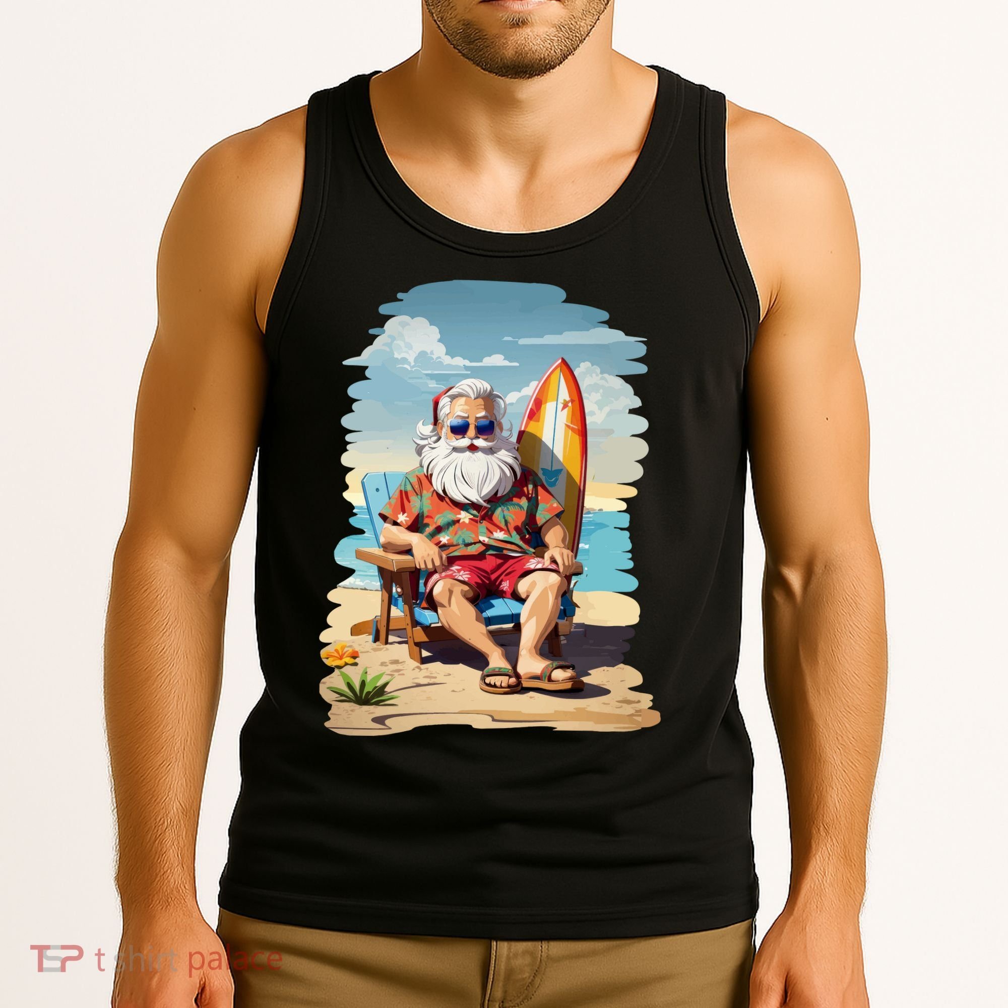 Santa Beach Bum Tank Top