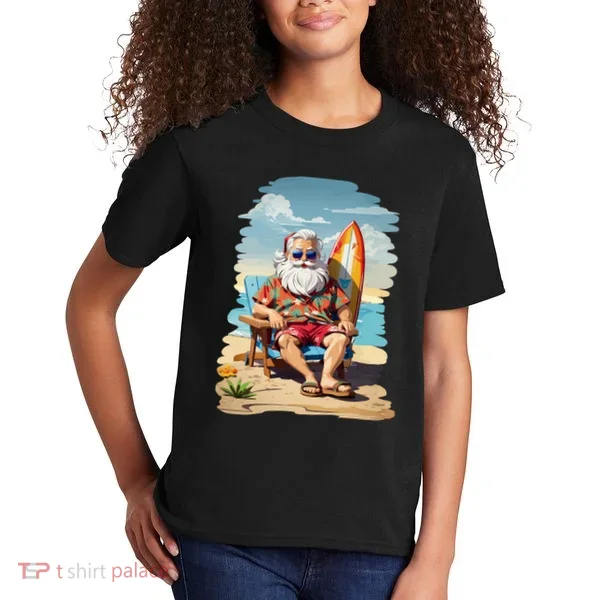 Santa Beach Bum Kids T-Shirt