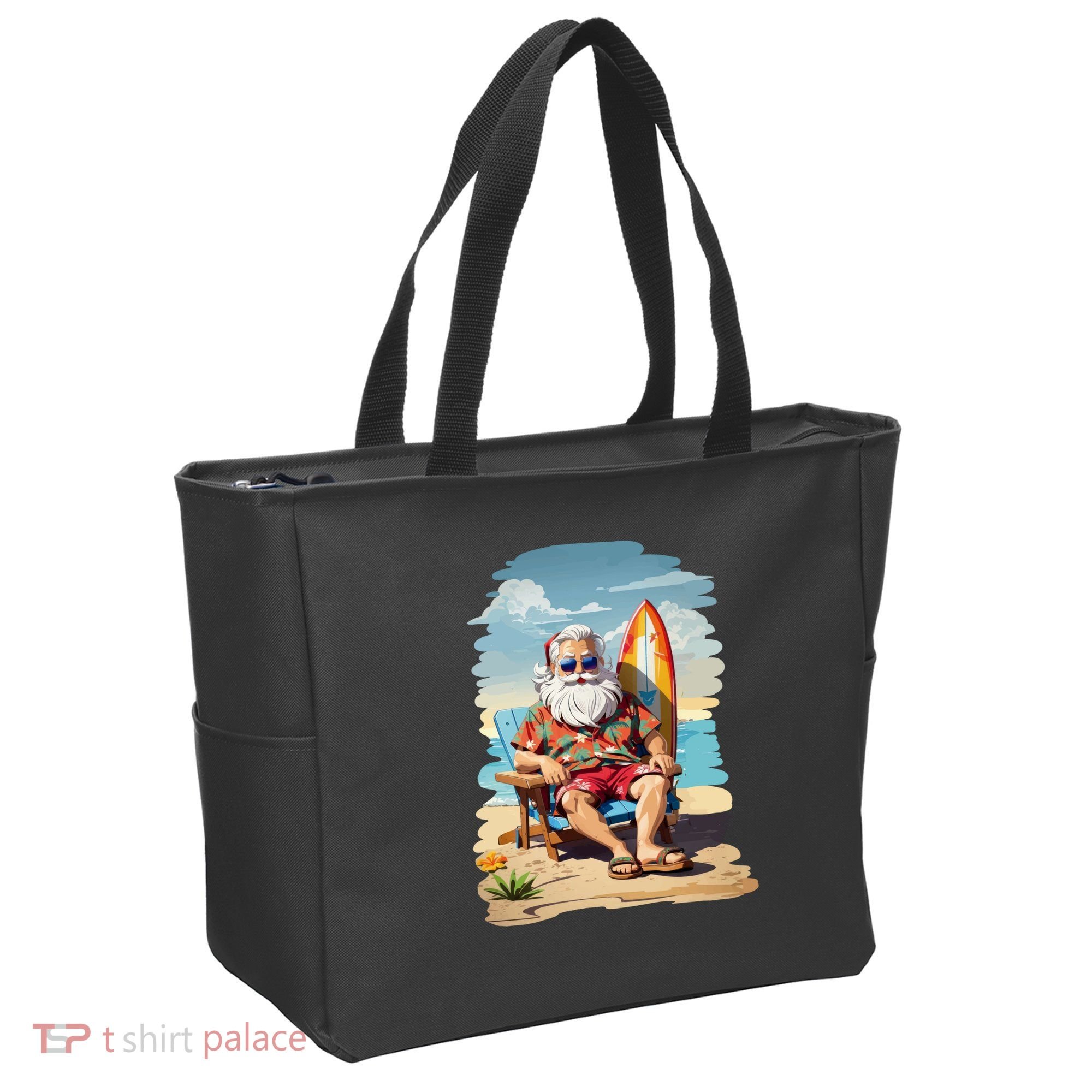 Santa Beach Bum Tote Bag