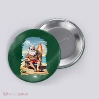 Santa Beach Bum Button thumb 0