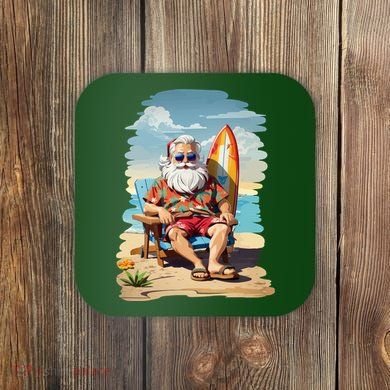 Santa Beach Bum Coaster