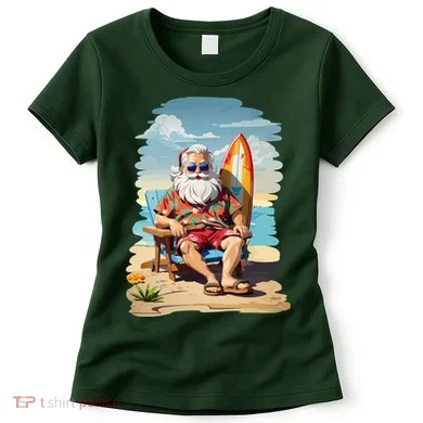 Santa Beach Bum Women's T-Shirt