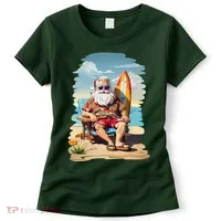 Santa Beach Bum Women's T-Shirt thumb 0