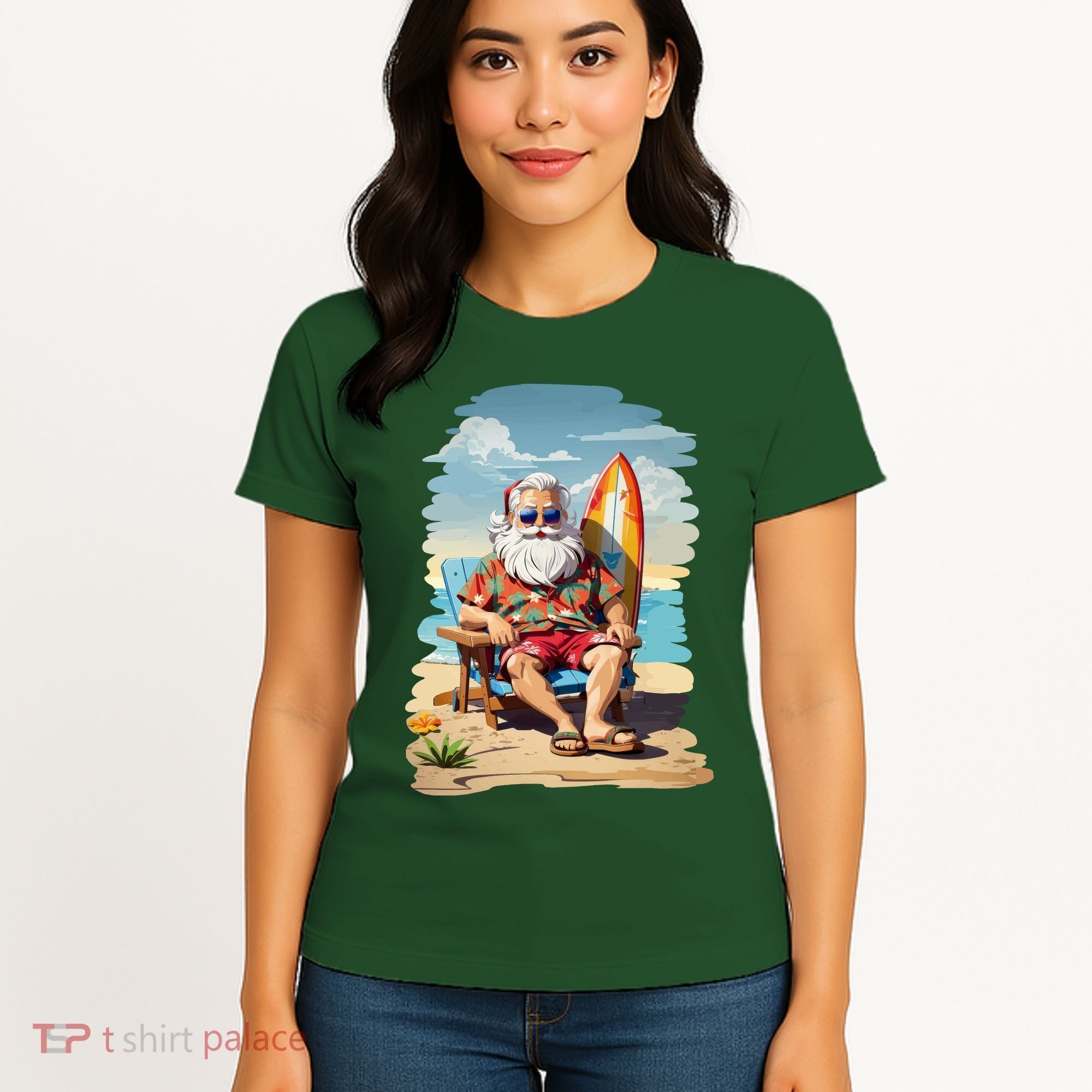 Santa Beach Bum Women's T-Shirt