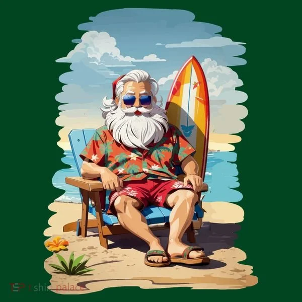 Santa Beach Bum Women's T-Shirt