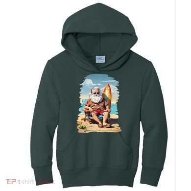Santa Beach Bum Kids Hoodie