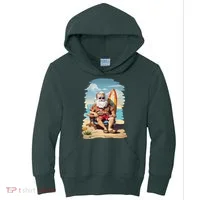 Santa Beach Bum Kids Hoodie thumb 0