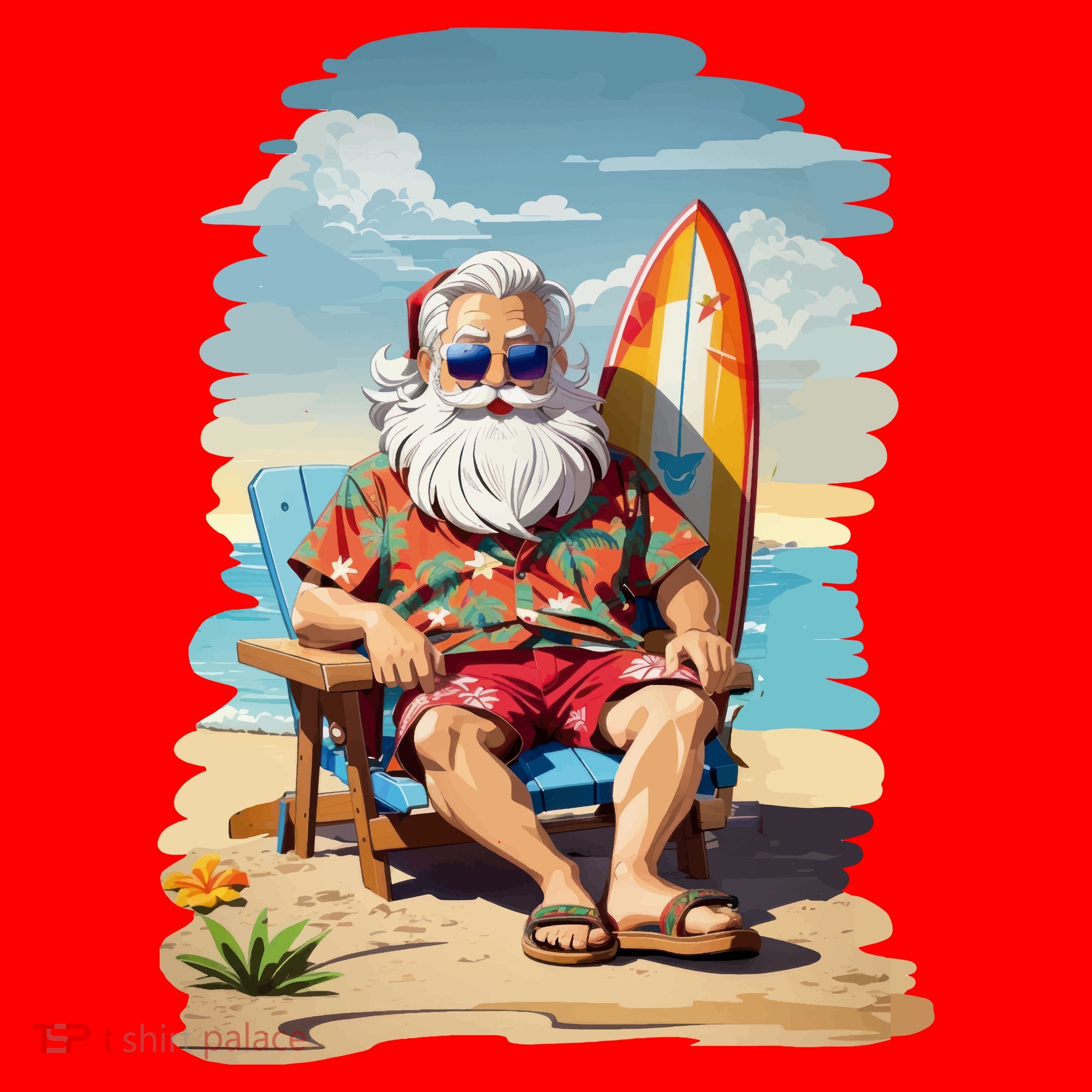 Santa Beach Bum Santa Hat