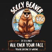 Soggy Beaver BBQ  USA-Made Doggie Bandana thumb 2