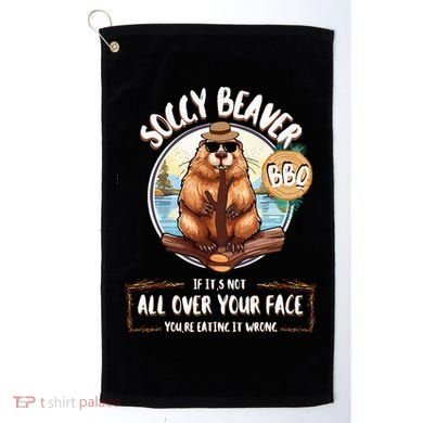 Soggy Beaver BBQ  Golf Towel
