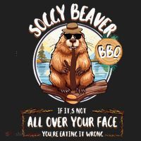 Soggy Beaver BBQ  Golf Towel thumb 3