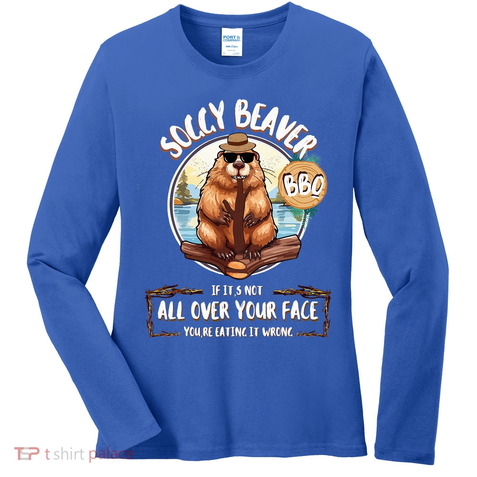 Soggy Beaver BBQ  Women's Long Sleeve Shirt