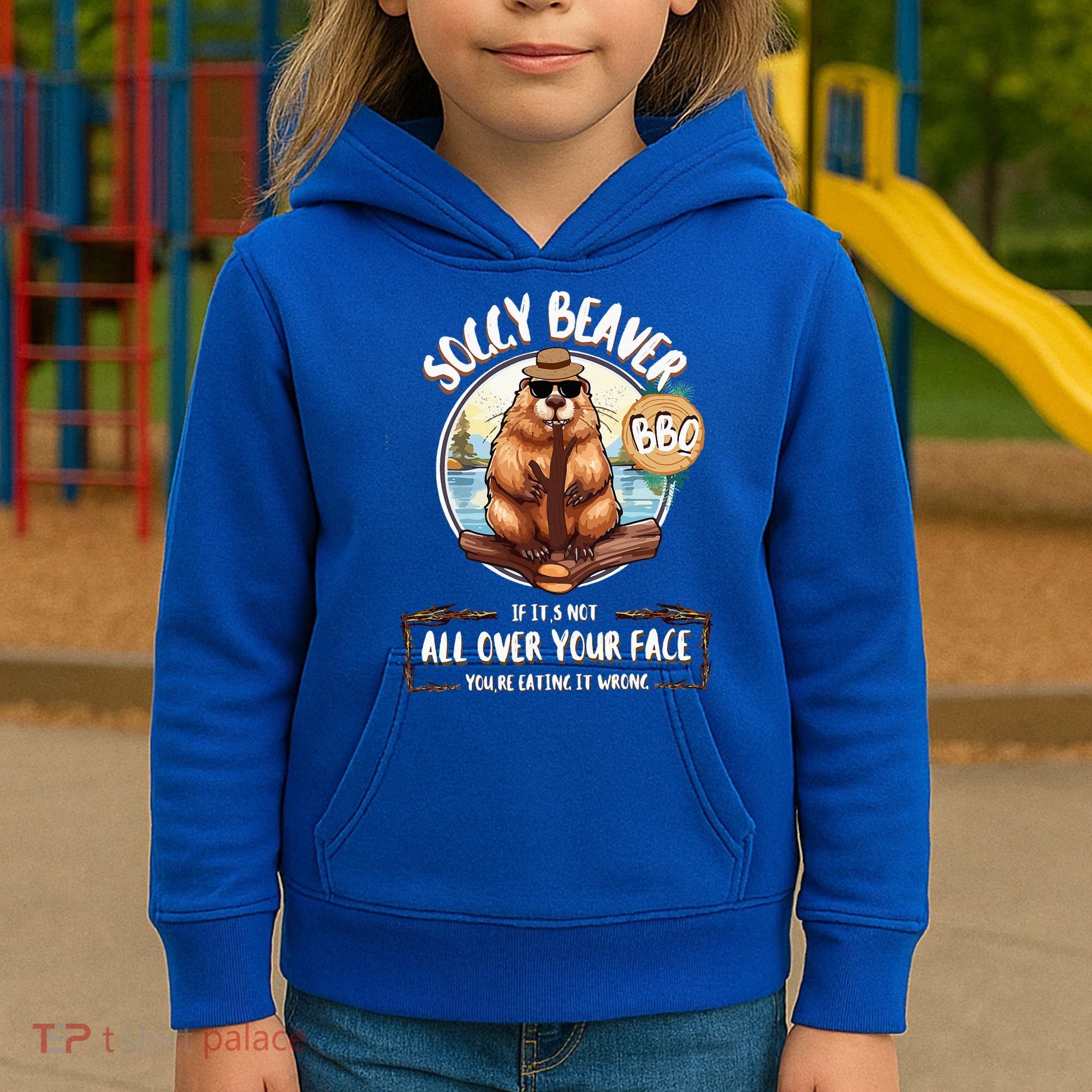 Soggy Beaver BBQ  Kids Hoodie