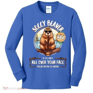 Soggy Beaver BBQ  Kids Long Sleeve Shirt