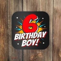 Superhero Birthday Boy Party 6 Year Old 6th Birthday Coaster thumb 0