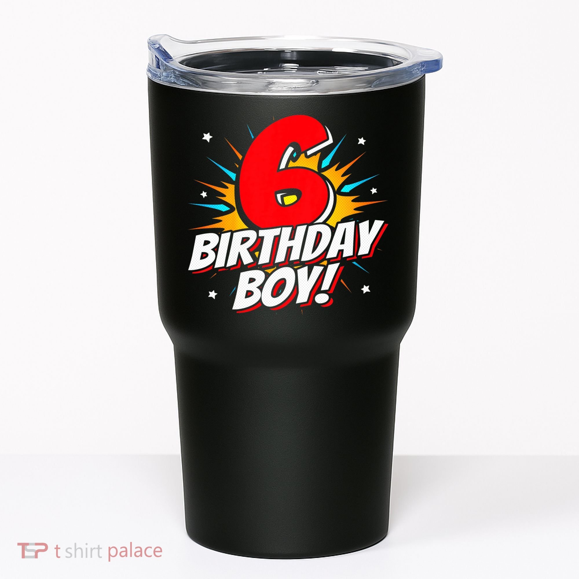 Superhero Birthday Boy Party 6 Year Old 6th Birthday Tumbler
