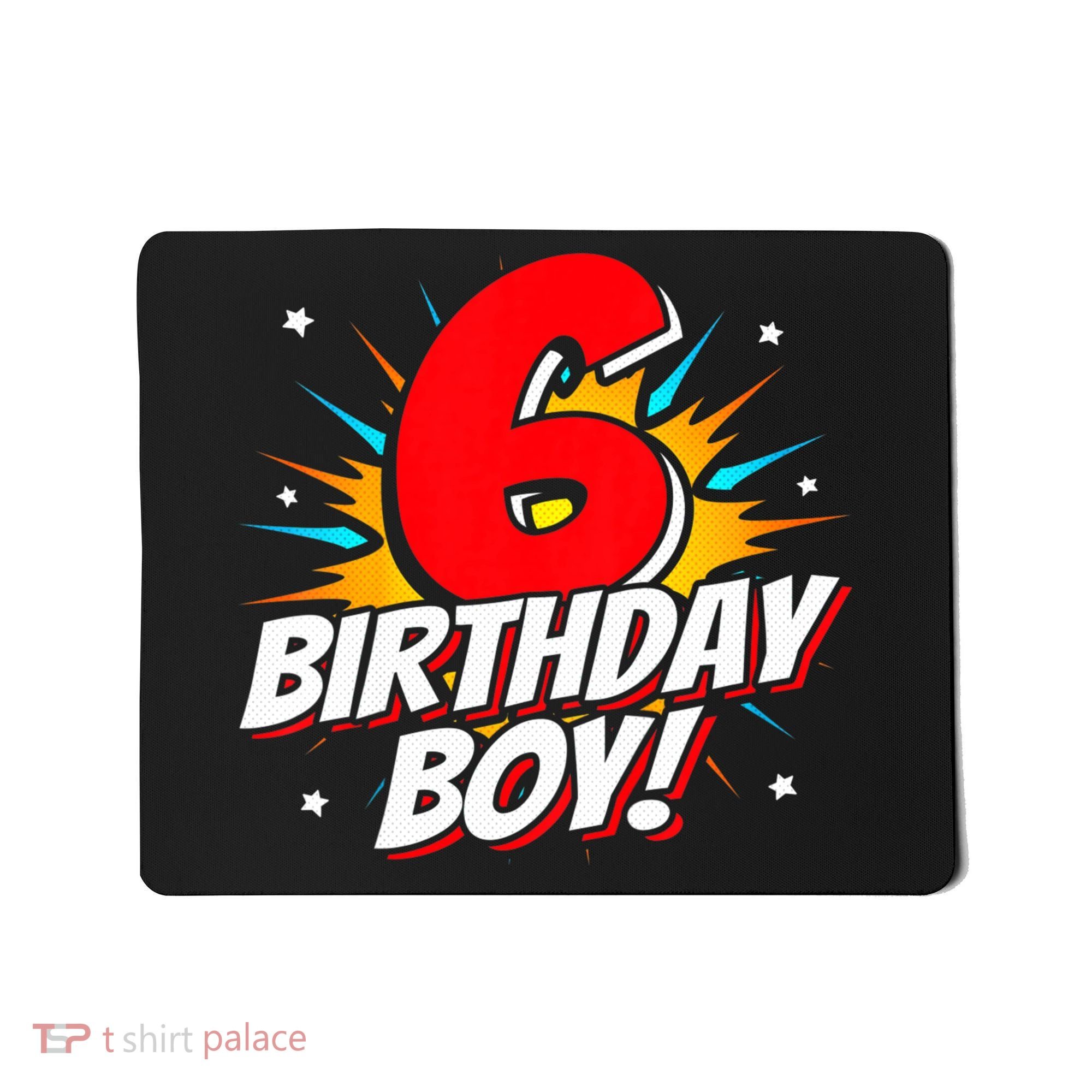 Superhero Birthday Boy Party 6 Year Old 6th Birthday Mousepad