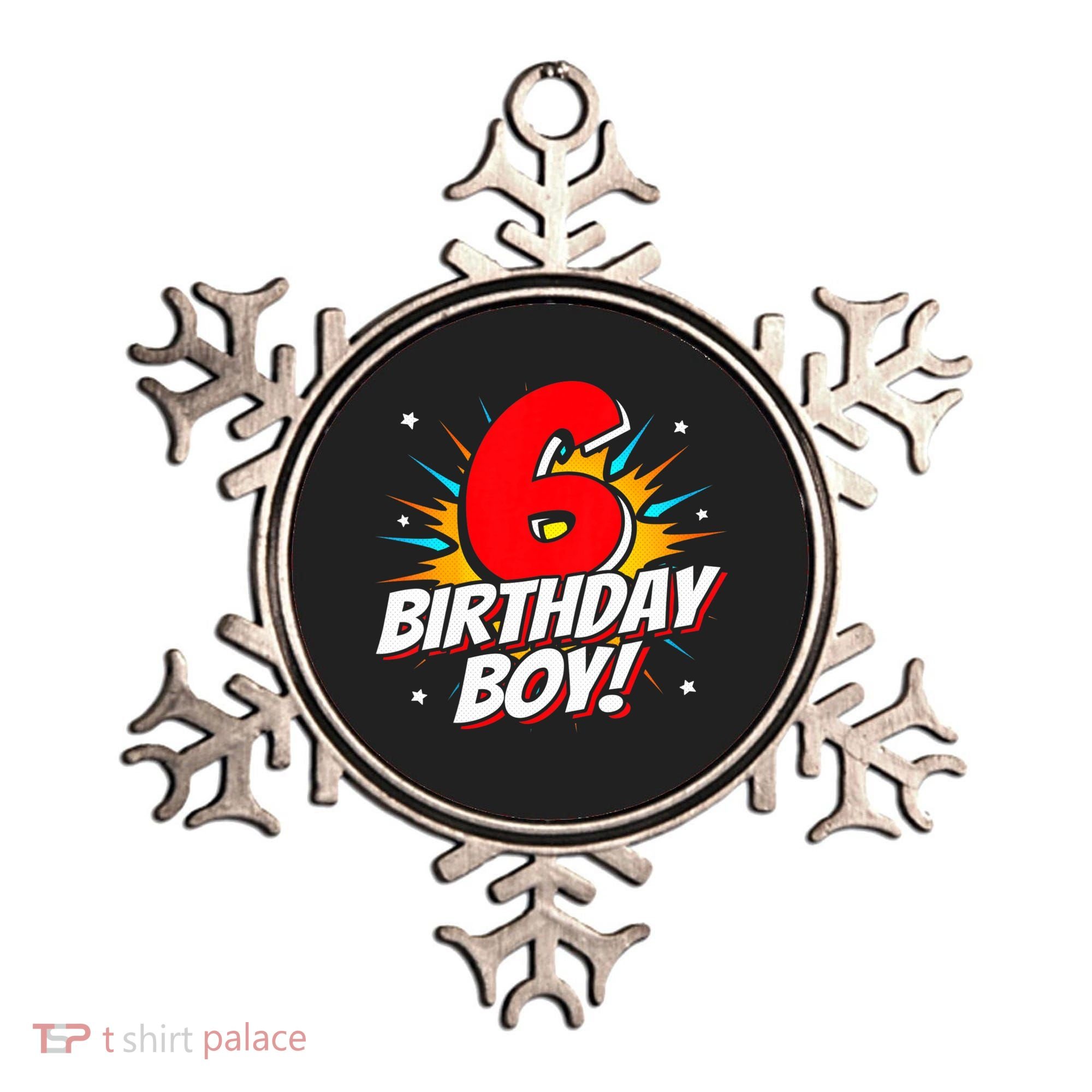 Superhero Birthday Boy Party 6 Year Old 6th Birthday Ornament