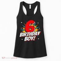 Superhero Birthday Boy Party 6 Year Old 6th Birthday Women's Tank Top thumb 0
