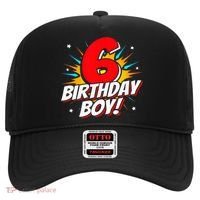 Superhero Birthday Boy Party 6 Year Old 6th Birthday Hat thumb 0