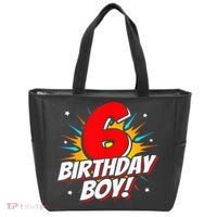Superhero Birthday Boy Party 6 Year Old 6th Birthday Tote Bag thumb 0