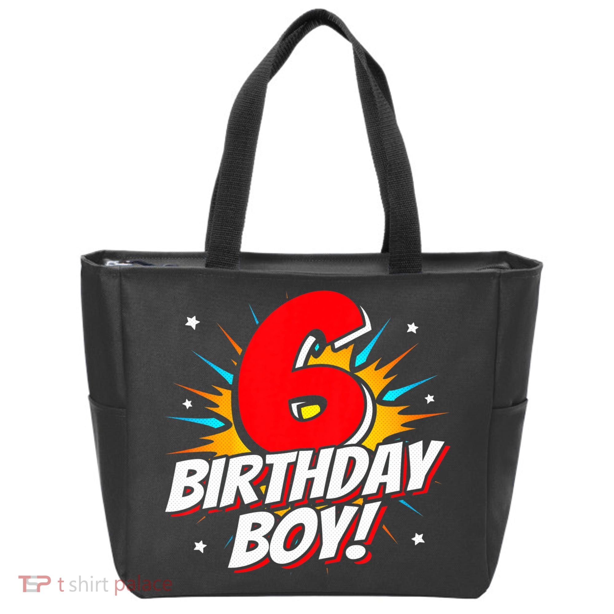 Superhero Birthday Boy Party 6 Year Old 6th Birthday Tote Bag
