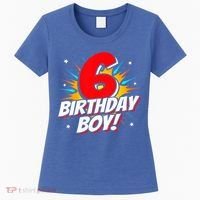 Superhero Birthday Boy Party 6 Year Old 6th Birthday Women's T-Shirt thumb 0
