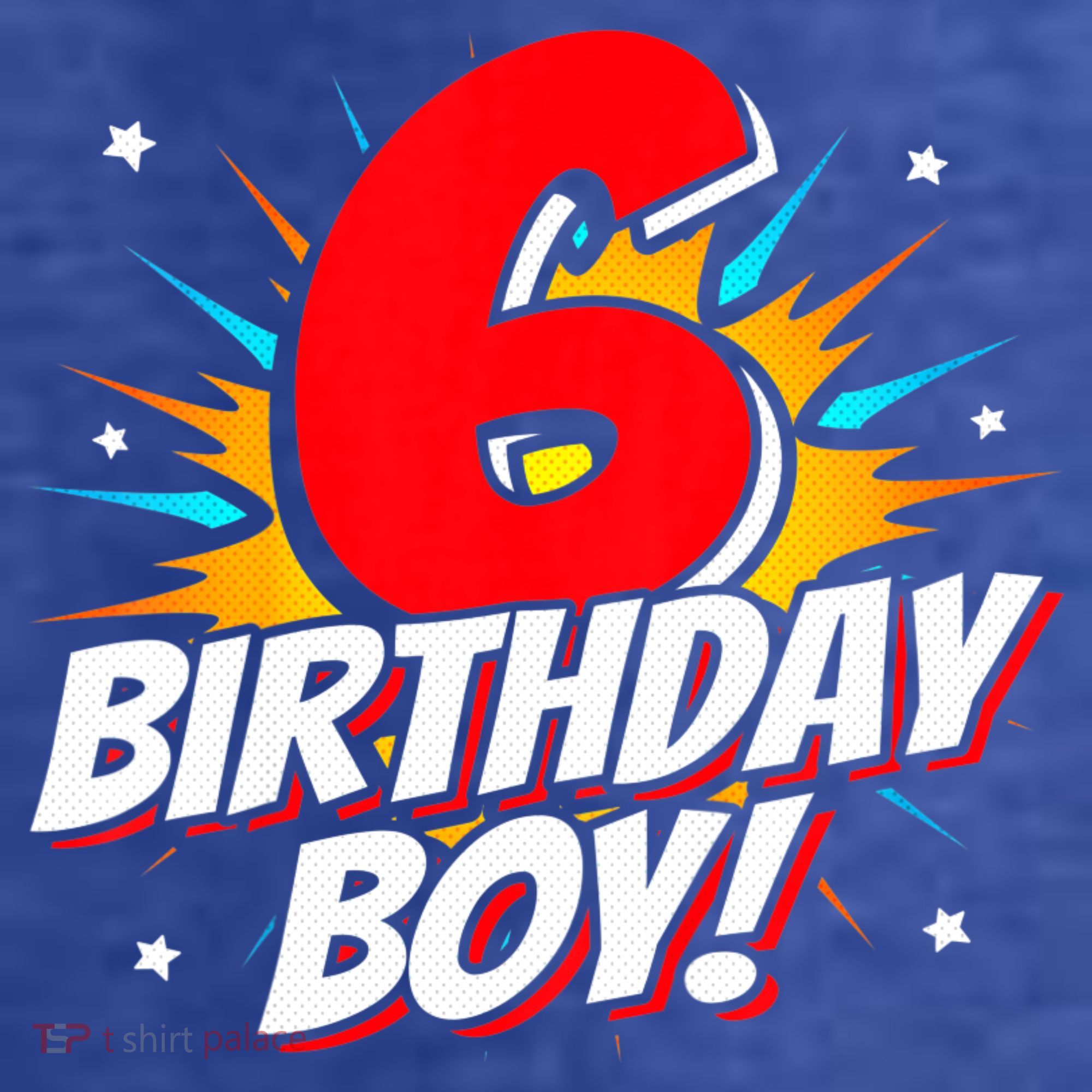 Superhero Birthday Boy Party 6 Year Old 6th Birthday Kids T-Shirt